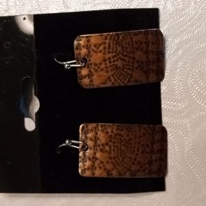 Hammered Copper Earrings